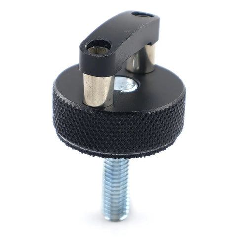 No Fuss Premium Quick Release Thumb Screw for Ford Bronco Hard Top Swap Setup, black with textured grip and mounting thread.