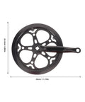 Beefed Up Heavy Duty 170mm 52T Square Taper Crankset With Double Chain Guard Single Ring Chainring for Mountain Bikes and Ebikes