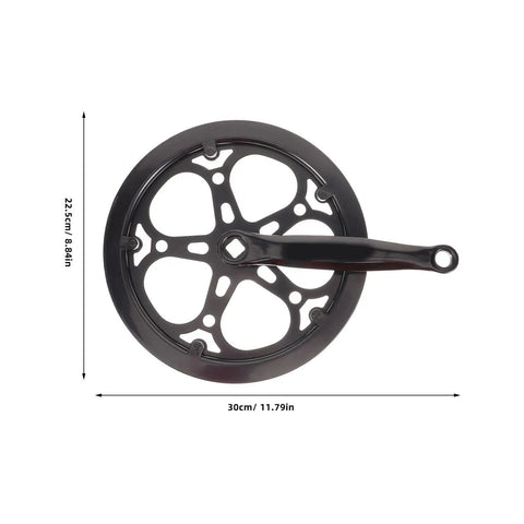 Beefed Up Heavy Duty 170mm 52T Square Taper Crankset With Double Chain Guard Single Ring Chainring for Mountain Bikes and Ebikes