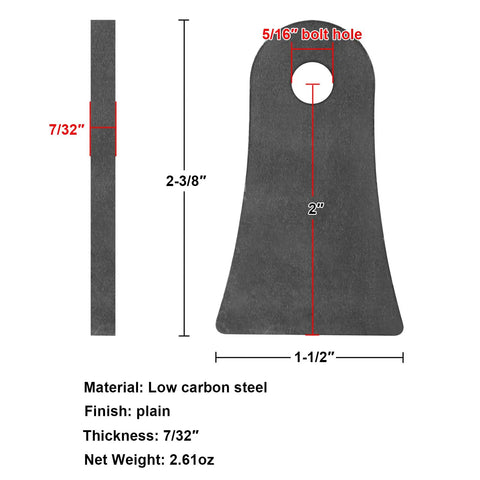 Heavy Duty Weld On Mounting Tabs Built Tough For Any Shop Floor Project Hella Secure Fit With Easy Bolt Prep 10 Pack Low Carbon Steel with 5/16" hole.