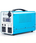 Heavy Duty LiFePO4 Portable Power Station 300W 500W Pure Sine Wave AC Output showing dual AC outlets and LED display.