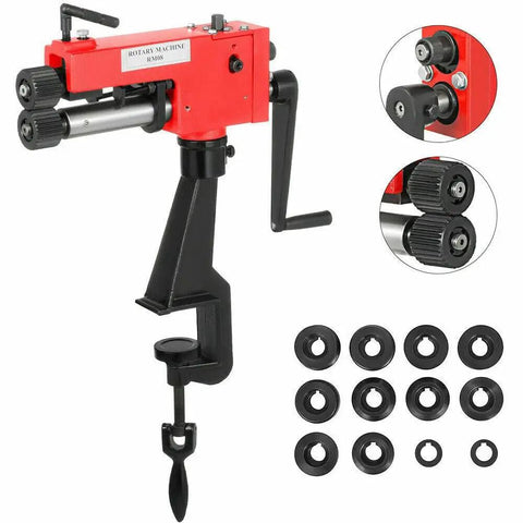 Heavy Duty Sheet Metal Bead Roller Machine Steel Bender With Six Forming Dies Rock Solid Cast Steel Build For Precision Flanging Edging And Custom Body Work Red