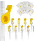 Ximter Comfort Flow catheter valves kit, 10 white valves with yellow levers and tubing connectors, sterile packs