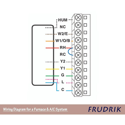Wiring diagram for thermostat using Solid Copper 18 Gauge CL2 Thermostat Wire 18 8 Brown 100 Feet Low Voltage Power Cable