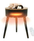 1500W PTC Ceramic Space Heater With Side Table, Quick Even Heat, Remote Control shown with pets on table, black