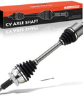 CV Axle Shaft Assembly Front Left Driver Side For Hyundai Santa Fe 2010 2012 And Kia Sorento 2011 2013 With 2.4L 3.5L Auto Transmission Plug-N-Play Ready Drop-In OE Quality Replacement shown with packaging
