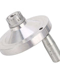Aluminum Alloy Hand Wheel Crank With 0-1mm Scale, 80mm Diameter, Smooth Boss Level Precision Motion, side angle view