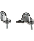 Small Threaded Stem Caster Wheels With Easy Lock Soft TPE Rubber Swivel Casters For Quick Room Fixes Rock Solid Design close-up view.