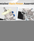 Close-up of Rack And Pinion Assembly Direct Fit For Buick Century 1997 To 2005 Without Magnasteer, showing gear and hoses detail