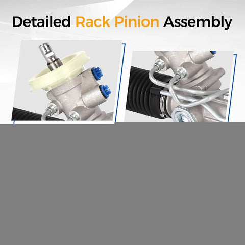 Close-up of Rack And Pinion Assembly Direct Fit For Buick Century 1997 To 2005 Without Magnasteer, showing gear and hoses detail