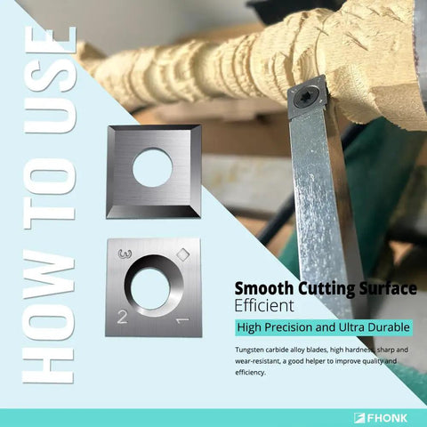 No Nonsense 15mm Square Carbide Cutters For Woodturning And Spiral Planer Heads, 15x15mm tungsten carbide blade, sharp cutting surface.