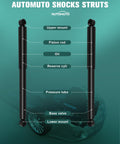 Diagram of 2x Rear Shock Absorbers Fit Chevy Silverado 1500 1500HD 2500 2500HD And GMC Sierra 1500 1999 To 2007 with labeled parts