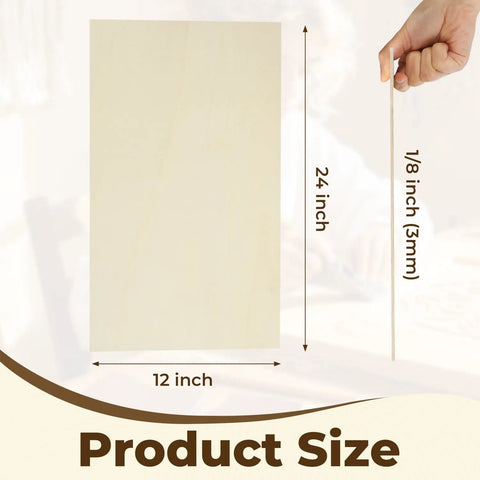 Basswood Sheets 12 By 24 By One Eighth Inch For Laser Cutting And Engraving For DIYers And Hobbyists 3mm Wood Blanks