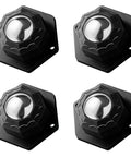 4 Pack Ball Bearing Rollers 360 Degree Swivel Casters Self Adhesive Mini Caster Wheels 200 Pound Capacity ABS And Stainless Steel Construction