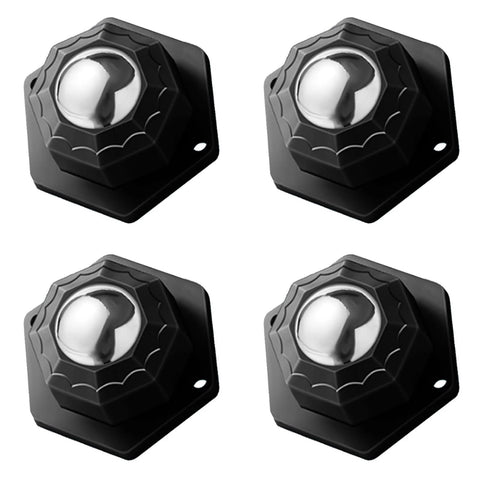 4 Pack Ball Bearing Rollers 360 Degree Swivel Casters Self Adhesive Mini Caster Wheels 200 Pound Capacity ABS And Stainless Steel Construction