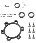 Rear hub adapter kit with 19mm spacer and bolts for Disc Brake Adapter For Front 100x15 To 110x15 And Rear 142x12 To 148x12 Alloy CNC Machined Hub
