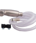 Stainless Kitchen Side Spray Head And Hose Replacement With Duralock Quick Connect for Moen Sinks, showcasing full assembly