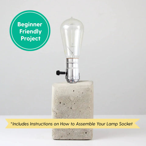 Beginner Friendly DIY Lamp Wiring Kit With Antique Brass Socket And 12 Foot Brown Cord Complete Hardware For Making And Fixing Table Or Floor Lamps Repair And Rewire Vintage Lighting Fixtures displayed with instructions sign