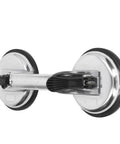Heavy Duty 80KG Suction Glass Plate Lifter With Single Hand Operation For Moving Mirrors Tiles And Glass Slabs Using Solid Aluminum Alloy Build, close-up view of aluminum alloy handle.