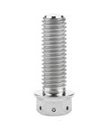 Flange hex bolt, silver titanium finish, M10 x 30mm, 1.25mm pitch