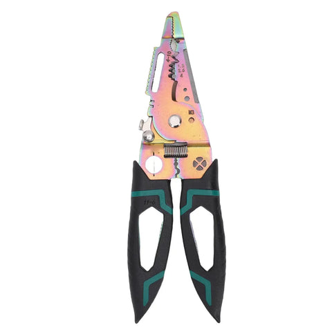 Pointed Mouth Wire Stripper And Cable Cutter With High Hardness Blades, ergonomic pliers for precise electrical use, black handles