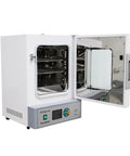 Heavy Duty 600W 110V Stainless Steel Forced Air Convection Drying Oven With Digital Pid Temperature Control And 50 To 250C Range Plug And Play Lab Benchtop Heater For Garage Workshop And School Labs, open door view.