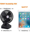 Dope Convertible 6 Inch Desk And Clip On Fan With Two Quiet Speeds For Home Office Dorm Rooms Portable Personal Desktop Fan