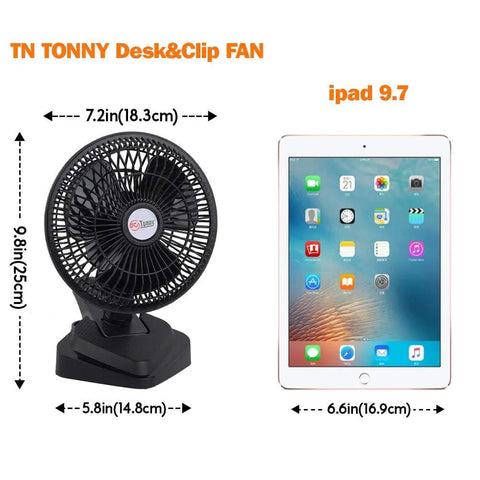 Dope Convertible 6 Inch Desk And Clip On Fan With Two Quiet Speeds For Home Office Dorm Rooms Portable Personal Desktop Fan