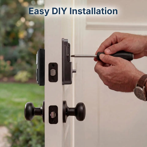 Hassle Free Smart Deadbolt Keyless Entry Lock With Digital Keypad Auto Lock Feature Two Hundred Unique Access Codes Four Spare Keys Super Easy Diy Front Door Installation Top Notch Home Security
