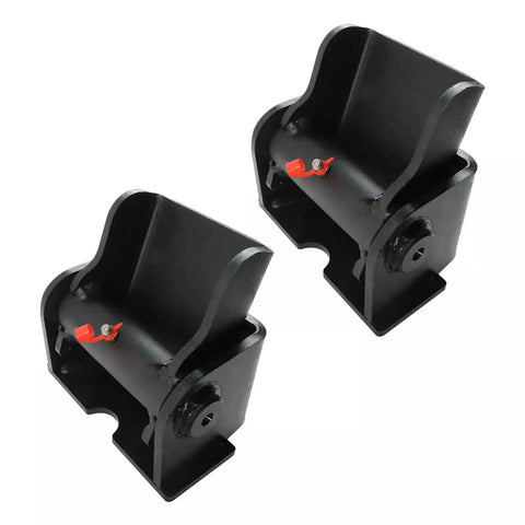Greasable Weld On Dump Truck And Trailer Hinge Set Built Tough Beefy Bolt On Fitment Heavy Duty Steel Construction Corrosion Resistant And Heat Resistant Easy Installation For Durable Dump Body Operation, pair of black steel dump hinges