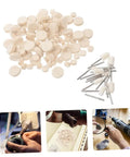 120 Count Pro Grade Wool Felt Polishing Wheels Set With Shank Handle For Rotary Tools Buffing Pads Kit