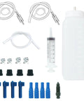 Brake Bleeder Kit For Cars And Motorbikes With 1L Bleeder Bottle 2 One Way Check Valves 60ml Syringe 19 Inch Hose