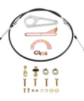 2 Inch Aftermarket Adjustable Steering Column Shift Linkage Kit For Easier Quick Shifts And Smoother Pedal Response Plug And Play Install, aluminum parts and cable components