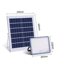 Hella Bright 200 Watt Solar Flood Light With Integrated Remote And Badass IP67 Waterproof Shell tailored for yards and patios with solar panel