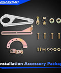 2 Inch Aftermarket Adjustable Steering Column Shift Linkage Kit For Easier Quick Shifts And Smoother Pedal Response Plug And Play Install Durable Aluminum Construction Easy Install Eliminates Transmission Wiring Hassles. Installation accessory kit with aluminum linkage parts and hardware