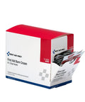 Grab And Go First Aid Burn Cream Packets 0.9 g Each Box Of 60, Quick Pain Relief For Minor Burns, Scrapes And Cuts box with packets visible