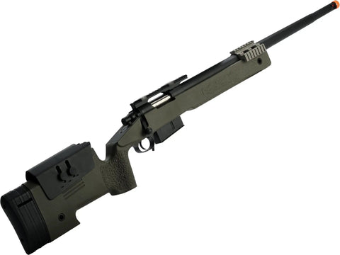 6mmProShop PDI Custom Upgraded USMC M40A5 Cycling Action Airsoft Rifle OD Green Gun Only No Optics Or Battery Included No Charger Included