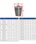 Top Notch 1 Piece AA 0.008mm ER Chuck Collet Set for Milling Machine Lathe Work, showing ER32 dimensions and specifications.