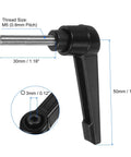 2 Pieces Clamping Lever Handles M5 By 30mm 304 Stainless Steel Threaded Male Stud Adjustable Locking Quick Release Ratchet Push Button Bolt Knobs Black Ideal For Clamping Jigs And Fixtures With Rust Resistant Black Spray Coating
