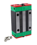 Built Right Heavy Duty Steel Linear Motion Guide Sliders 2Pcs 20Mm Hgh20Ca rail block with lubrication fitting for CNC applications.