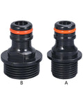 Pack of 2 Quick Connect Garden Hose Fittings Three Quarter Inch and One Half Inch Universal Water Connectors, side view