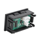 Back view of Dual LED Voltmeter Ammeter Panel Meter For Electronics Projects Up To 50A With Red And Blue Display No Brainer Readout.