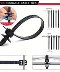 Heavy Duty Tesla Cybertruck Bumper Retainer Clips Kit With Removal Tool For Fast And Secure Body Panel Repairs Includes Mixed Nylon Fasteners And Clear Storage Box To Make Car Maintenance Easy And Stress-Free reusable cable ties