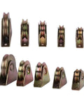 Heavy Duty Stainless Steel U Type V Groove Wheel For Sliding Gate Tracks in various sizes showcasing sturdy design.
