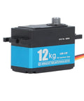 Heavy Duty Digital Servo Motor With 12kg Torque And 90 Degree Sweep featuring waterproof aluminum casing and precise control for RC vehicles.