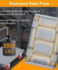 Thickened steel plate structure of Beast Mode Heavy Duty All Steel Panel Truck Cart Holds 2000 Lbs with support for durability.