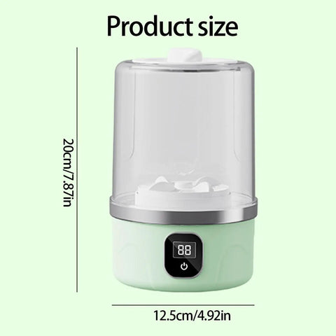 Ace Portable Washer Machine For Laundry Slick Pulsator Spin Clears Tough Stains While Guarding Delicate Fabrics Knockout Abs Housing Fits Dorm Rooms And Tiny Spaces Smoothly In Purple size dimensions 20cm height and 12.5cm width.