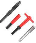 M18x1.5 Thread Repair Kit With Beefy Stainless Steel Inserts For Rethreading And Restoring Damaged Threads In Aluminum And Metal, Durable, Easy Install, Long Lasting Strength. Tap, drill bit, and T-handle tools