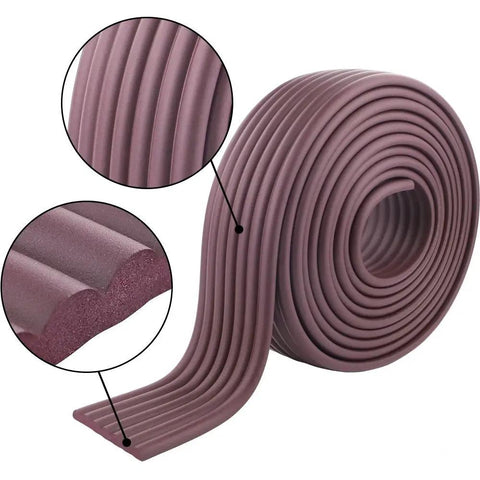 Maroon Baby Proofing Edge Guards Padding 12.5 Feet Extra Wide Edge Protectors With 3M Adhesive Tapes for Tables and Desks
