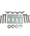 4-Pack M6 T-Track Hold Down Clamps That Grit Your Wood For 3018 Series Cnc Router Machines With Zinc Alloy Durability To Secure Workpieces Up To 30mm Thick During Milling Or Drilling Jobs Without Any Wobble, featuring metal brackets, bolts, and washers.
